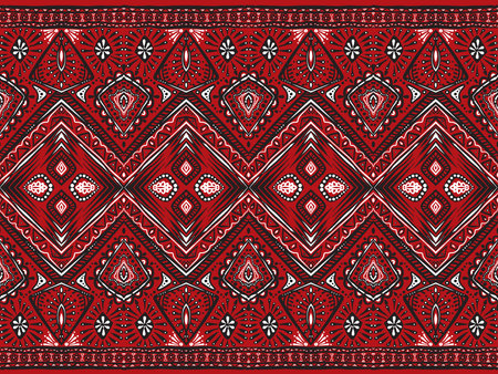 red white ethnic pattern background vector illustrationのイラスト素材