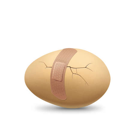 Taking short term measure, wrong action, result of an irrecoverable action, beyond repair, fragility, patchの写真素材