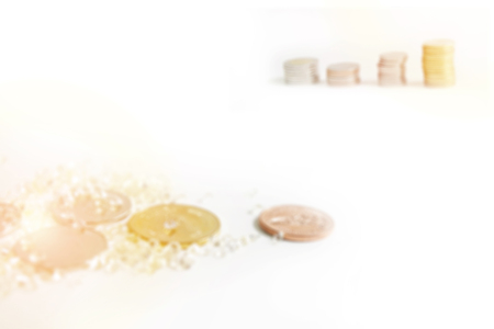Background blur, Foreign currency and diamond and empty space for text.の写真素材
