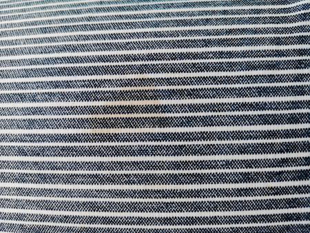 Blue and white patterned fabrics are dirty.
 Empty with copy space for text.の写真素材