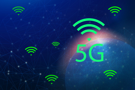 5G Internet network and intelligent connection , Communication concepts.の写真素材