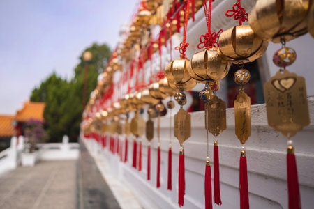 Taiwan February 25 2019. inside of Wenwu temple in Sun Moon Lake this place is famous tourist...