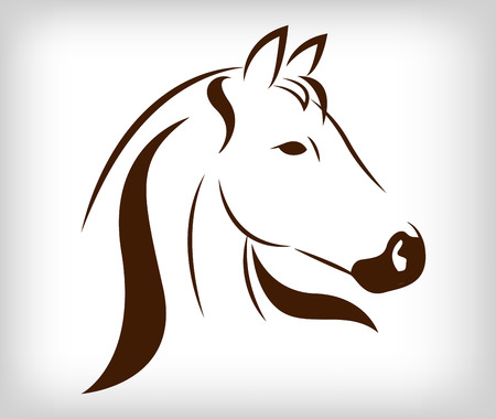 Vector head of horseのイラスト素材