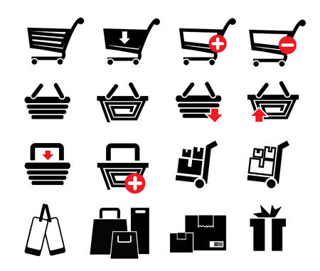 Set of shopping iconsのイラスト素材