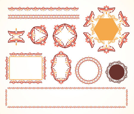 Decorative vintage frame  set 2 のイラスト素材