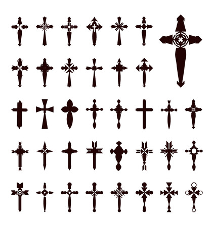 crosses vectorのイラスト素材