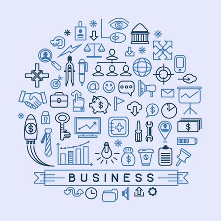 business icons vectorのイラスト素材