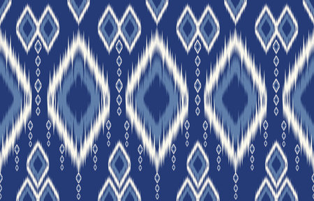 Ikat geometric folklore ornament with diamonds. Tribal ethnic vector texture. Seamless striped pattern in Aztec style. Folk embroidery. Indian, Scandinavian, Gypsy, Mexicanのイラスト素材