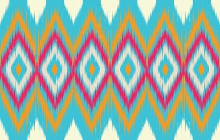 Ikat geometric folklore ornament with diamonds. Tribal ethnic vector texture. Seamless striped pattern in Aztec style. Folk embroidery. Indian, Scandinavian, Gypsy, Mexican.のイラスト素材