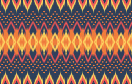 Ikat geometric folklore ornament with diamonds. Tribal ethnic vector texture. Seamless striped pattern in Aztec style. Folk embroidery. Indian, Scandinavian, Gypsy, Mexicanのイラスト素材