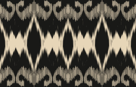 Ikat geometric folklore ornament with diamonds. Tribal ethnic vector texture. Seamless striped pattern in Aztec style. Folk embroidery. Indian, Scandinavian, Gypsy, Mexicanのイラスト素材