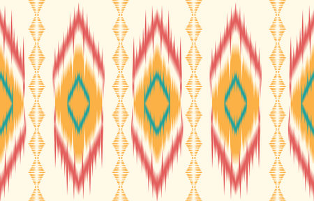Ethnic abstract ikat art. Aztec ornament print. geometric ethnic pattern seamless  color oriental.  Design for background ,curtain, carpet, wallpaper, clothing, wrapping, Batikのイラスト素材