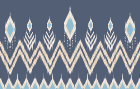 Ethnic abstract ikat art. Aztec ornament print. geometric ethnic pattern seamless  color oriental.  Design for background ,curtain, carpet, wallpaper, clothing, wrapping, Batikのイラスト素材