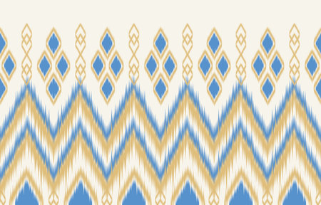 Ethnic abstract ikat art. Aztec ornament print. geometric ethnic pattern seamless  color oriental.  Design for background ,curtain, carpet, wallpaper, clothing, wrapping, Batikのイラスト素材
