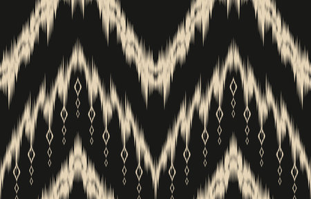 Ikat Seamless Pattern Design for Fabric. Ethnic fabric. Bohemian fashion.のイラスト素材