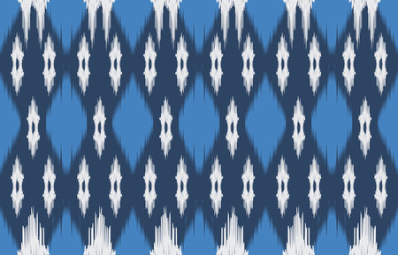 Ikat geometric folklore ornament with diamonds. Tribal ethnic vector texture. Seamless striped pattern in Aztec style. Folk embroidery. Indian, Scandinavian, Gypsy, Mexican.のイラスト素材