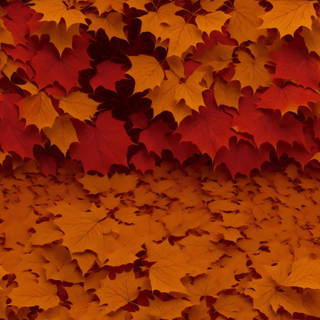 maple leaves magic brown honey leaves, yellow leaves, red leaves wallpaper, autumn styleの写真素材