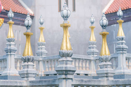 Golden pagoda in temple Thailandの写真素材