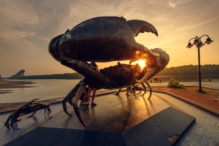 The statue of giant crab in thailandの写真素材