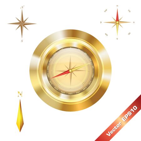 Digital golden compass for art.のイラスト素材