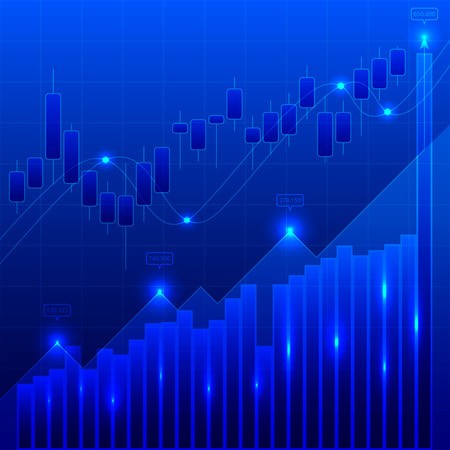 This is a graph trading foreign currenciesのイラスト素材