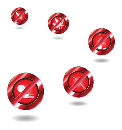 The icon for just say no concept.のイラスト素材