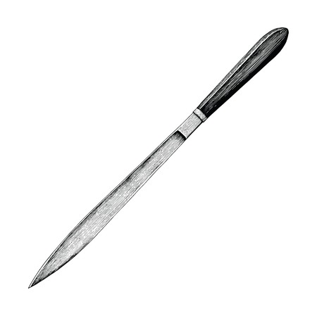 Vintage medical for amputation hand drawing engraving styleのイラスト素材