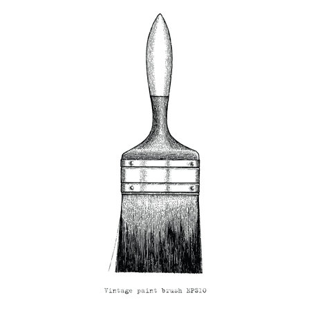 Vintage paint brush hand drawingのイラスト素材