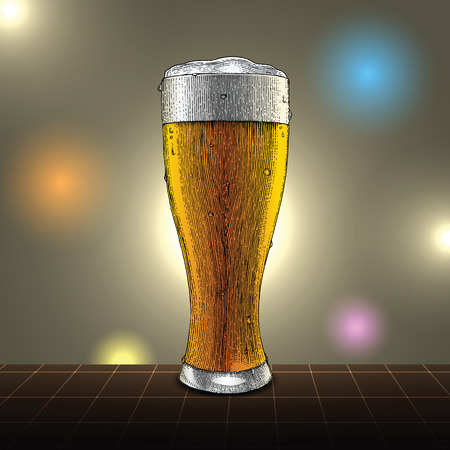 Beer Mug background party,Hand drawing vintageのイラスト素材