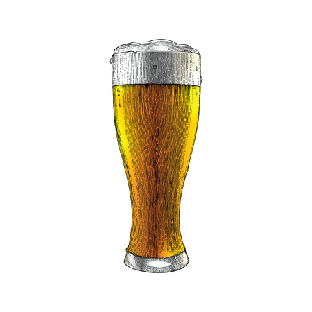 Beer Mug background party,Hand drawing vintageのイラスト素材