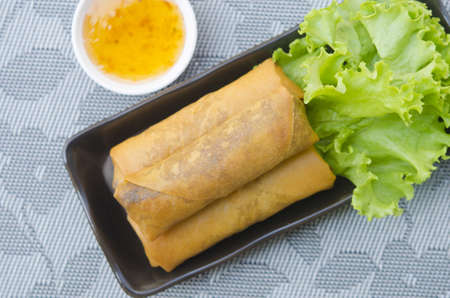 Fried Chinese Traditional Spring rolls food