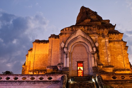 broken pagodaの写真素材