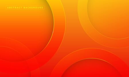 abstract minimal background with orange color with circle.のイラスト素材