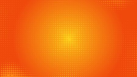 Abstract orange gradient background, halftone pattern, vector abstract trendy geometric graphic design. Simple minimal square and dots halftone yellow and orange gradient pattern backgroundのイラスト素材