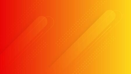 Abstract orange gradient background, with trendy geometric graphic design. Simple minimal square and dots halftone yellow and orange gradient pattern backgroundのイラスト素材