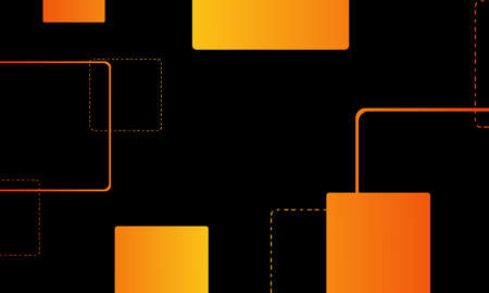 dynamic orange background gradient, abstract creative scratch digital background, modern landing page concept vector, with line and square shape.のイラスト素材