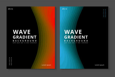 Wave Shapes Background. Vector Designのイラスト素材