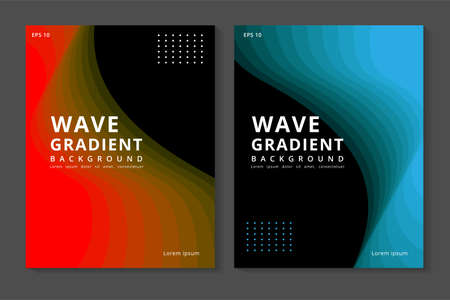 Wave Gradient Background. Vector Designのイラスト素材