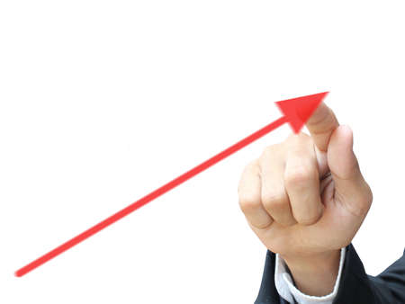 Hand write increase graphの写真素材