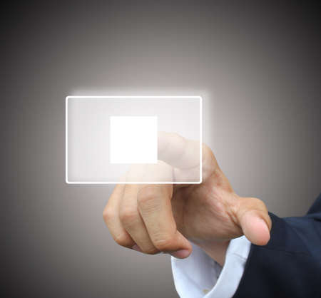 Business hand press stop buttonの写真素材