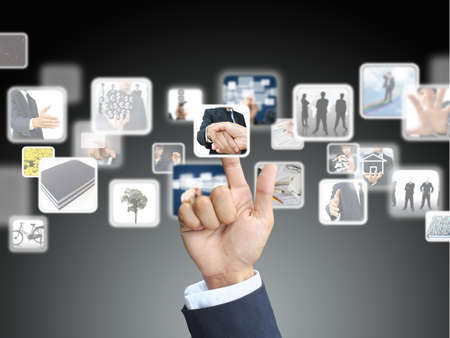 Business hand select pictureの写真素材