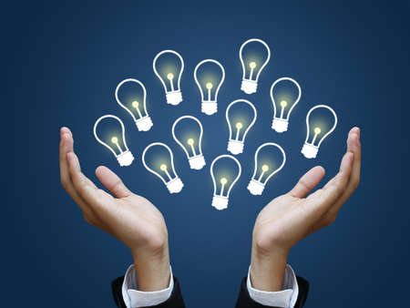 Idea in business handの写真素材