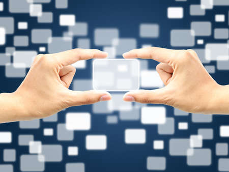 Hand catch buttonの写真素材