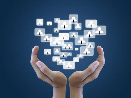 Hand hold social network 
