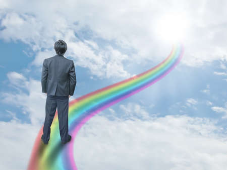 Businessman go to successの写真素材