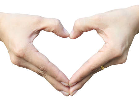 Hand make heart signの写真素材