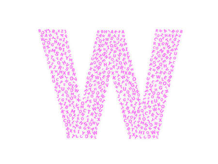 Letter Wの写真素材