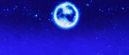 Moon on night sky