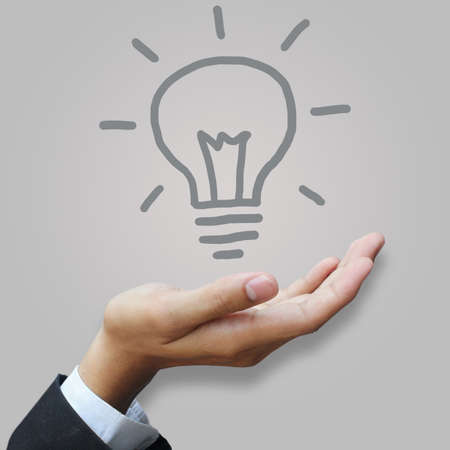 Idea in handの写真素材