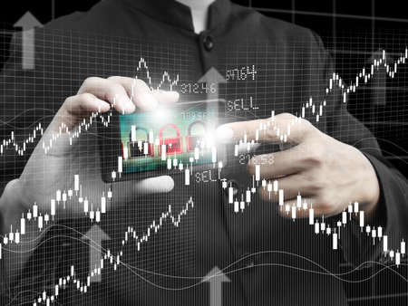 man trade stockの写真素材